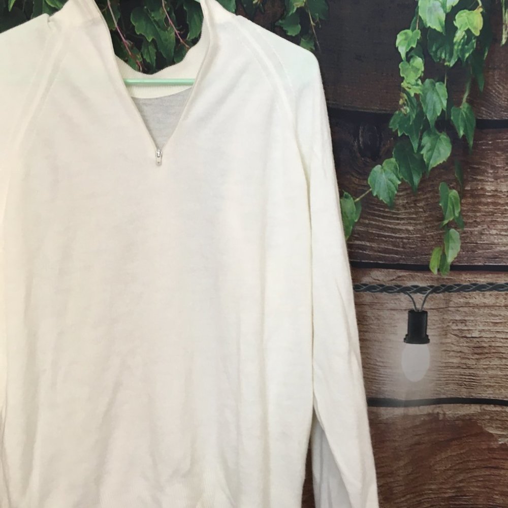 ☁️White Quarter Zip - Picture 5 of 7